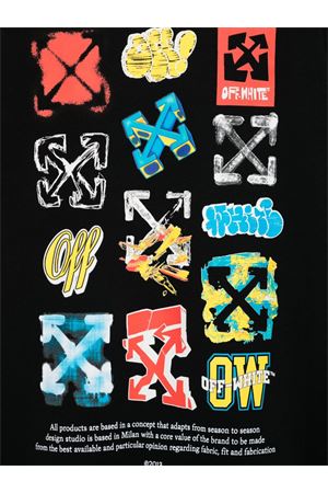 felpa in cotone nero OFF WHITE KIDS | OBBA001S26FLE006001